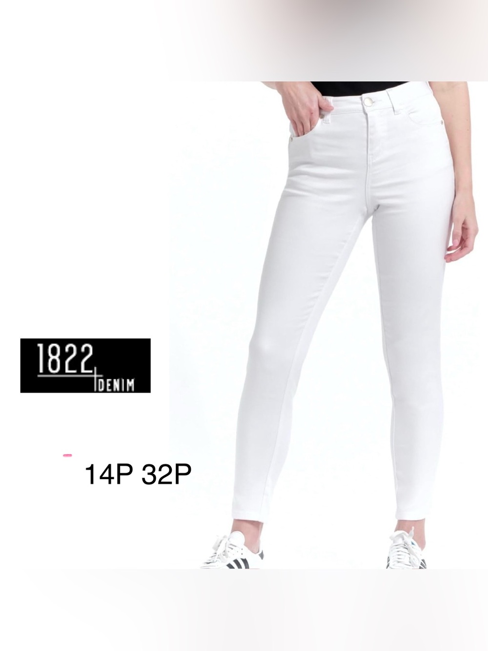 1822 Denim White High-Rise Skinny Jeans